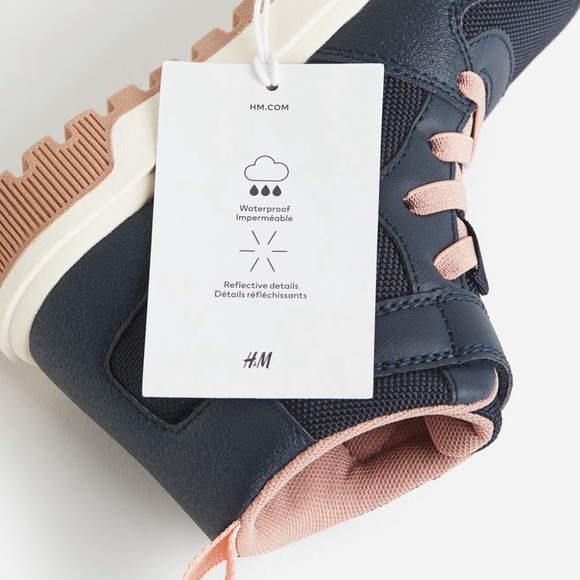 H&M waterproof high top boots Sz 1 - Picture 2 of 3